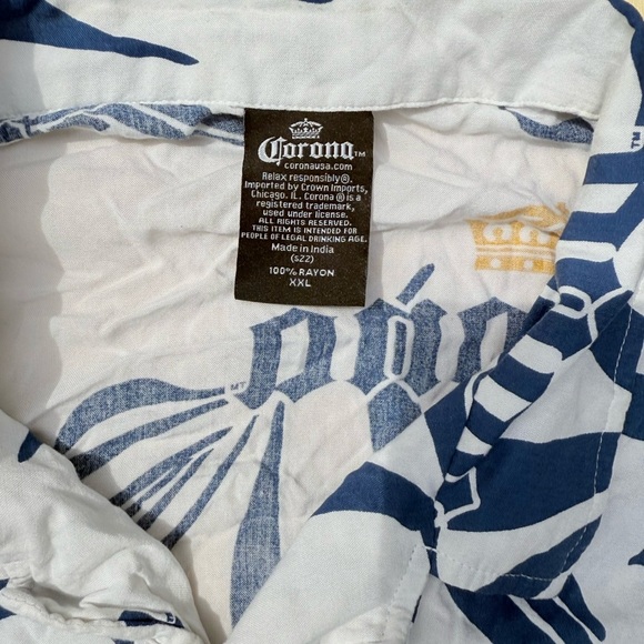 Corona Hawaiian Shirt Men’s Tropical Summer Beach Short Sleeve Size XXL - Picture 3 of 6